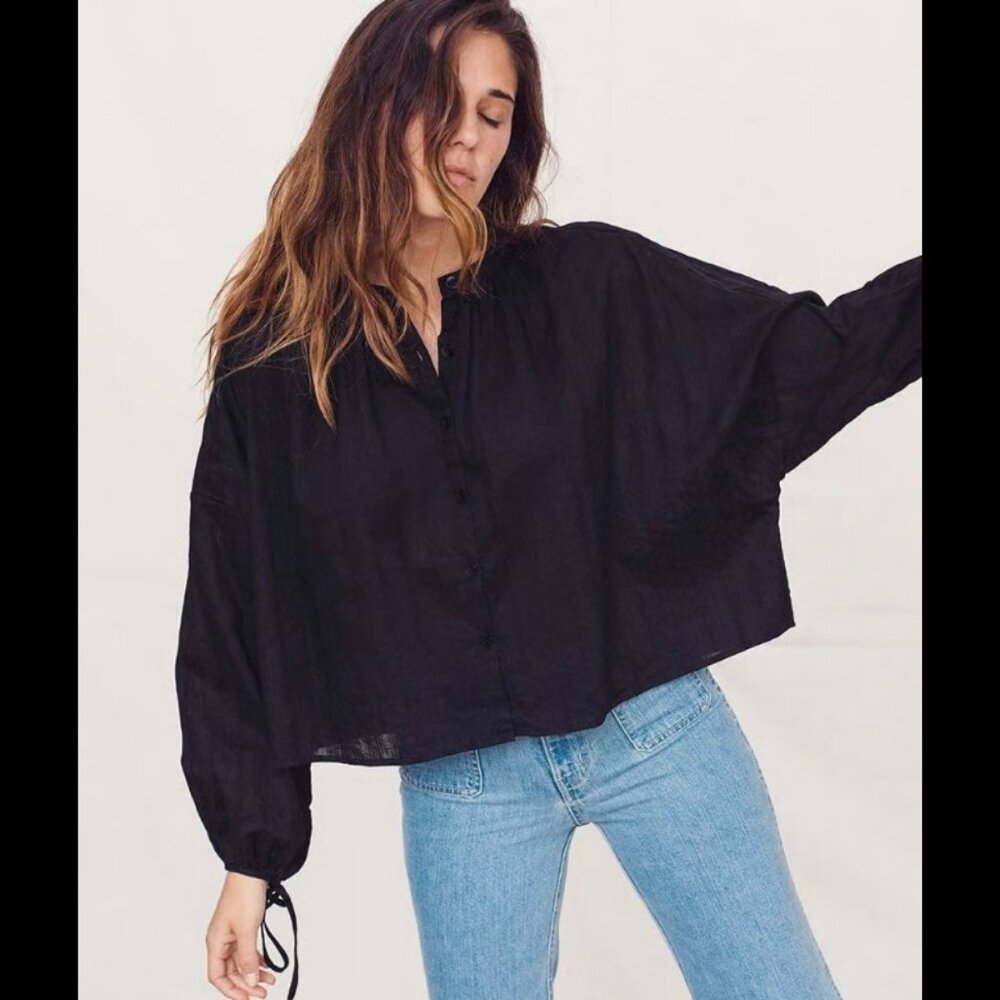 Christy Dawn Faye Top in noir, size small